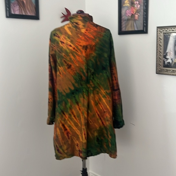 Tie dye, coat, duster, jacket, nwt, 100 percent cotton, jarli coat, artsy - Picture 8 of 12